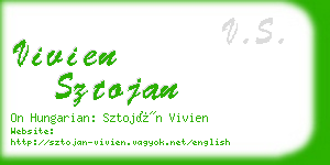 vivien sztojan business card